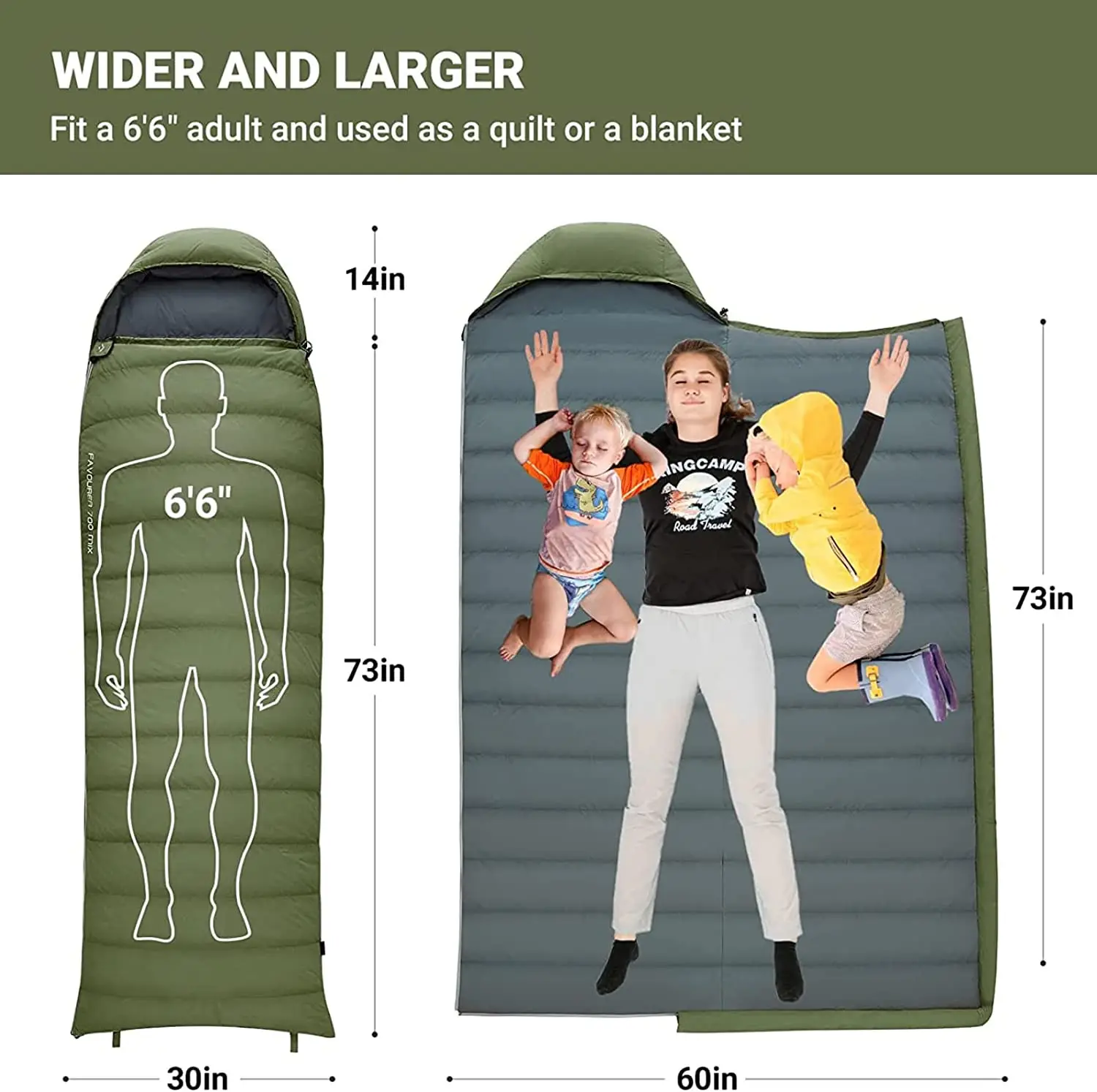 Outdoor camping envelope thermal adult winter padded cotton sleeping bag