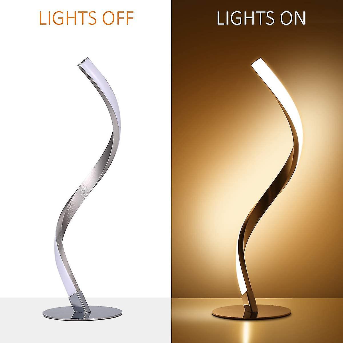 Bedroom Living Room Office Spiral Led Desk Lamp 6w 3000k Warm White Bedside Lamp Bedside Lamp