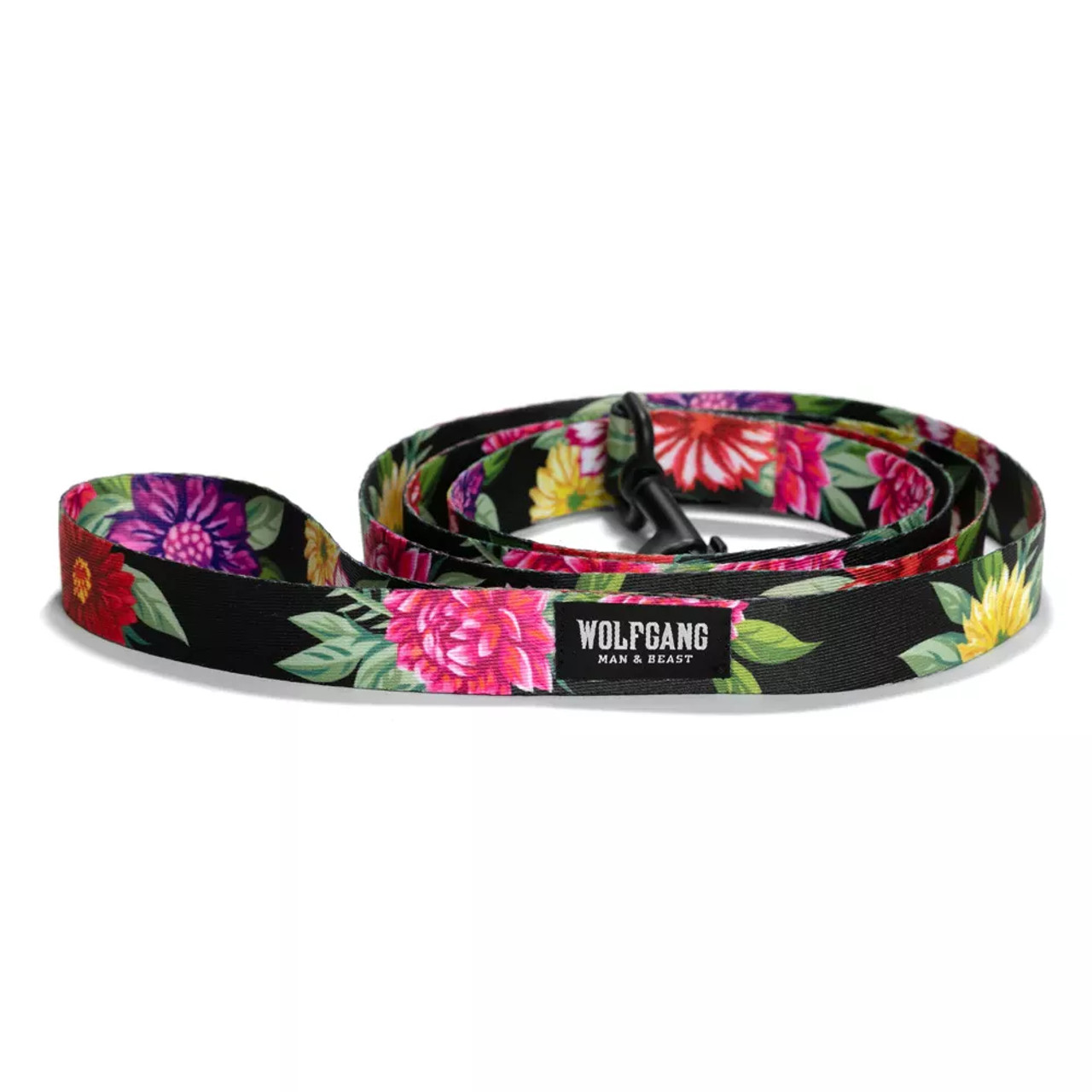 Wolfgang Dog Leash Dark Floral， 1