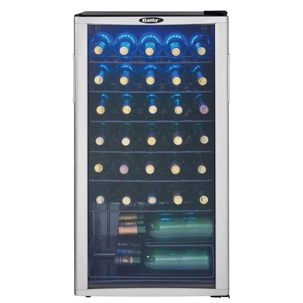 Danby Single Zone 36Bottle Freestanding Wine Cooler in PlatinumBlack