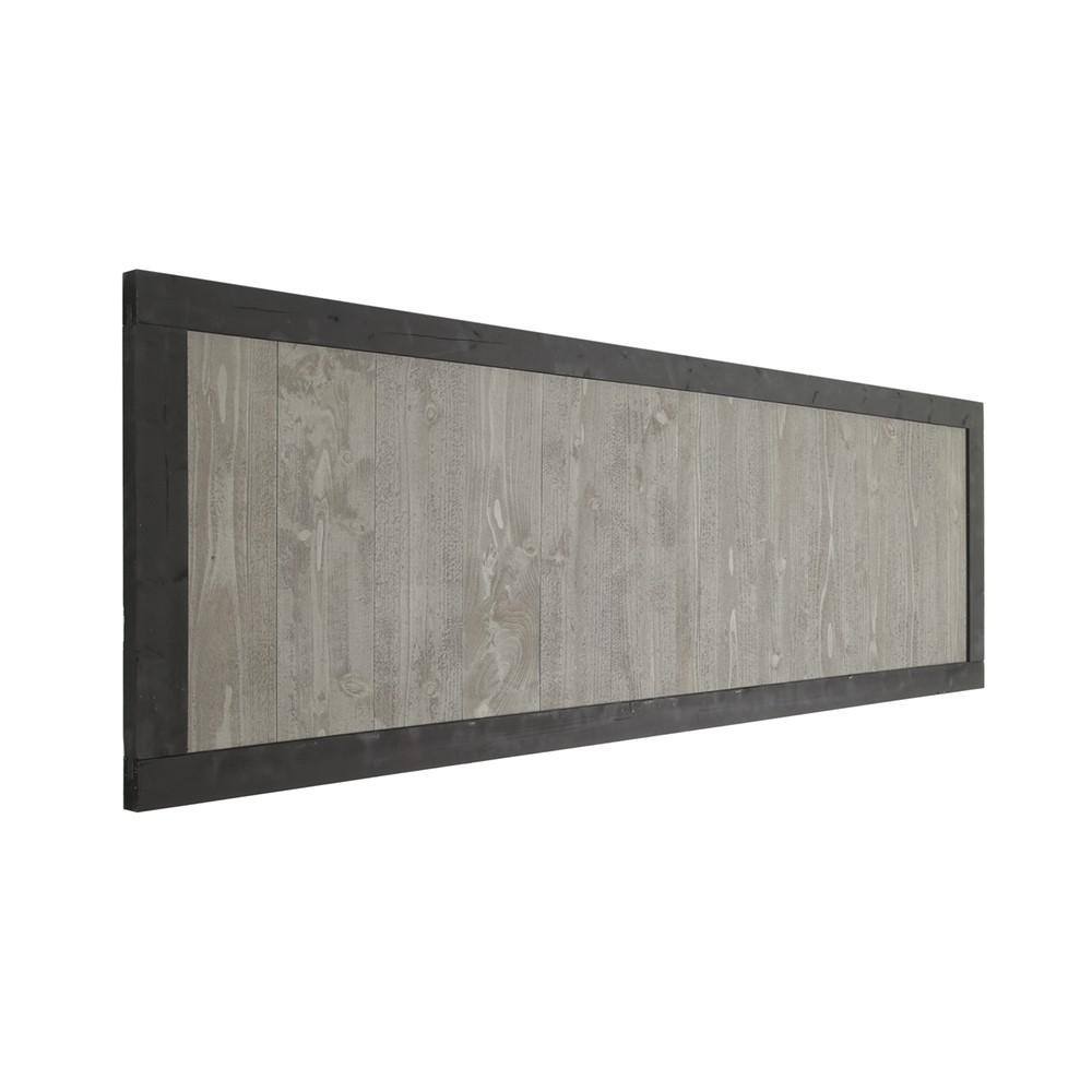 Outdoor Essentials 2 ft. x 6 ft. Gray Cedar Canyon Fence Panel with Black Frame 320894