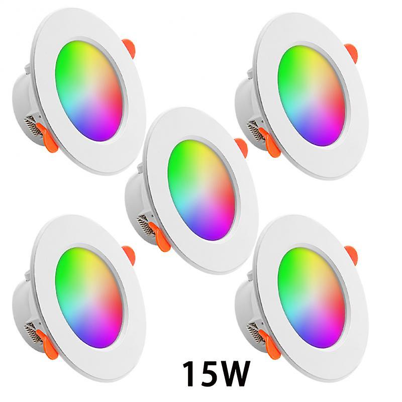 Aubess Led Smart Downlight Indoor Light Spotlight Tuya Bluetooth Control 10w 15w Rgb+cw+ww