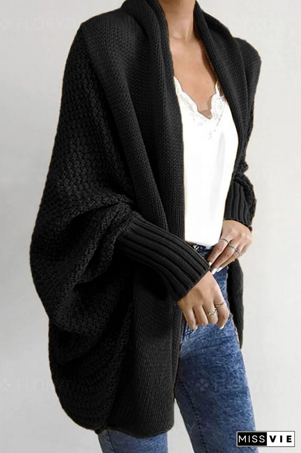 Batwing Sleeve Sweater Cardigan (4 Colors)