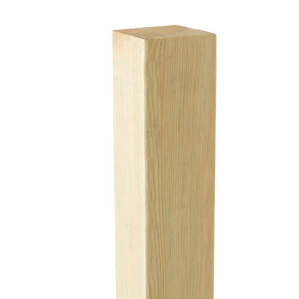 ProWood 4 in. x 4 in. x 4-12 ft. Pressure-Treated Pine Wood Premium Eased Edge Deck Post 217926