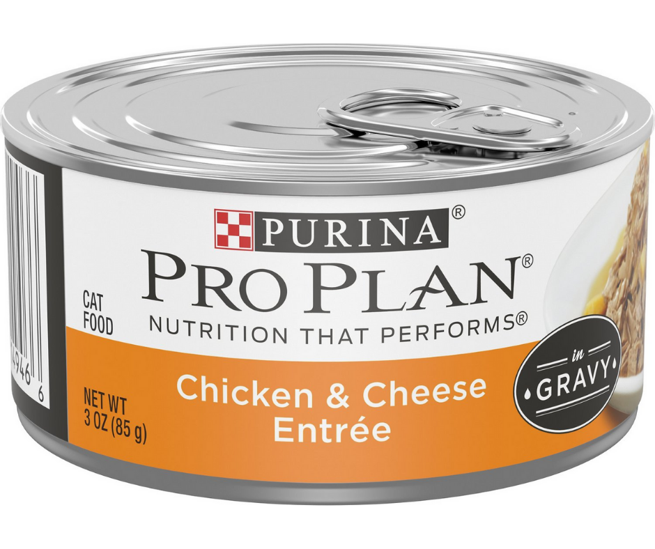 Purina Pro Plan - All Breeds， Adult Cat Chicken and Cheese Entrée Cann