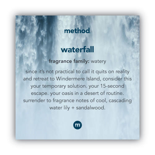 Method Gel Hand Wash， Waterfall， 12 oz Pump Bottle， 6/Carton (00379CT)