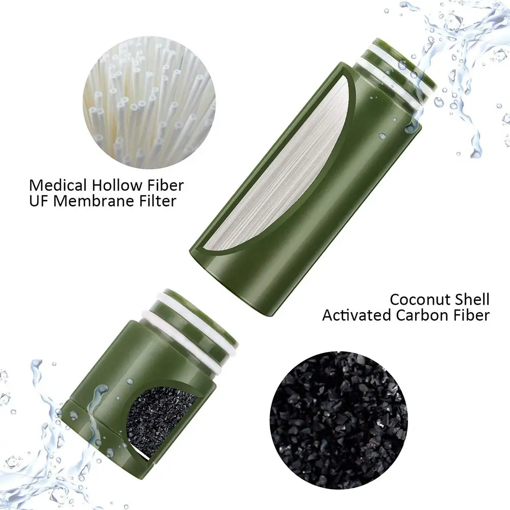 Outdoor Emergency Individual Water Purifier Emergency Direct Drinking Portable Filter Drinking Water Purifier Camping   Hiking