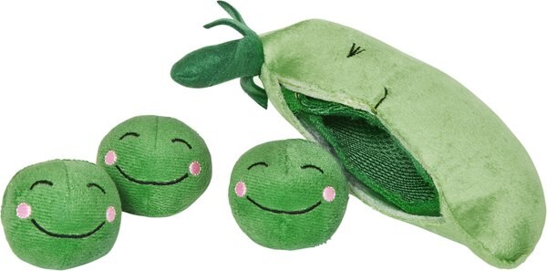 Frisco Peapod and Peas 2-in-1 Rip for Surprise Plush Squeaky Dog Toy