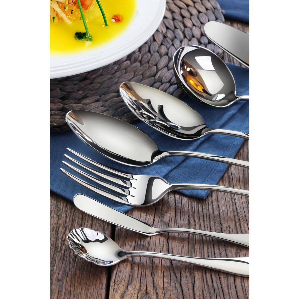 Artaste Rain 47-Piece 1810 Stainless Steel Flatware Set Service for 8 56440