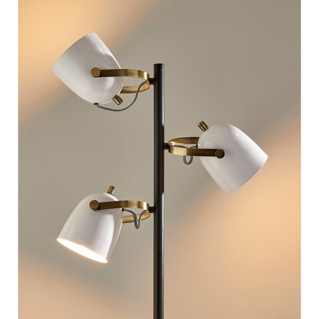 Casey Tree Lamp Black white brass Adesso