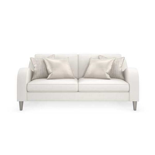 Victoria Sparkling Argent Cream Sofa