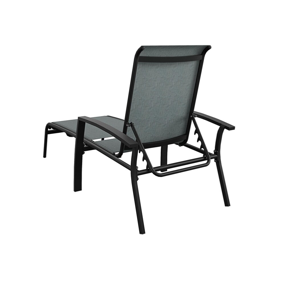 COSCO Outdoor Aluminum Chaise Lounge Chair (Set of 2)   N/A