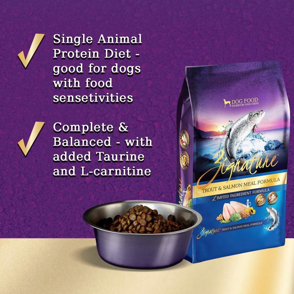 Zignature Trout and Salmon Meal Formula Dry Dog Food