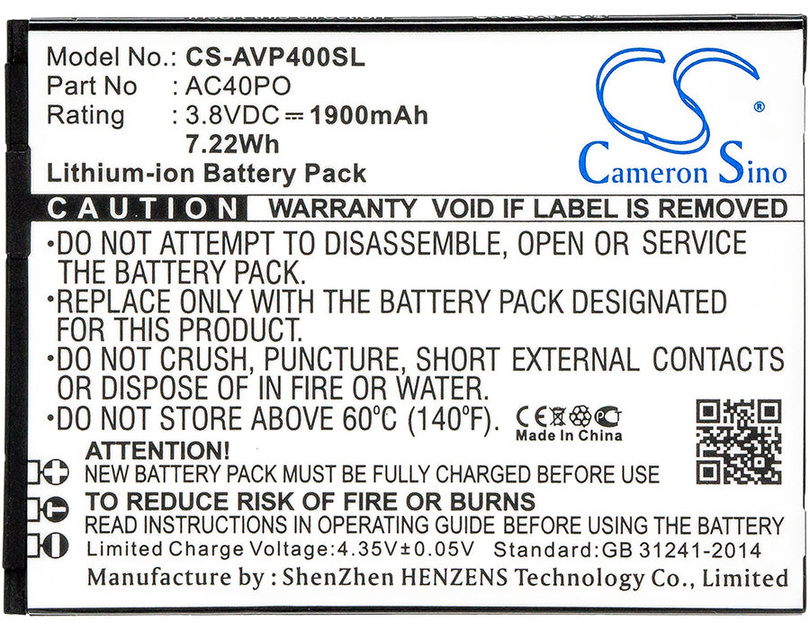 Archos 40 Power Replacement Battery BatteryClerkcom Mobile Phone