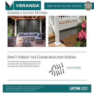 Veranda 4 ft. x 8 ft. Nantucket Gray Privacy Vinyl Lattice 137997