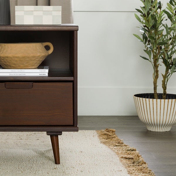 Middlebrook Mid-Century Solid Wood 1-Drawer Side Table