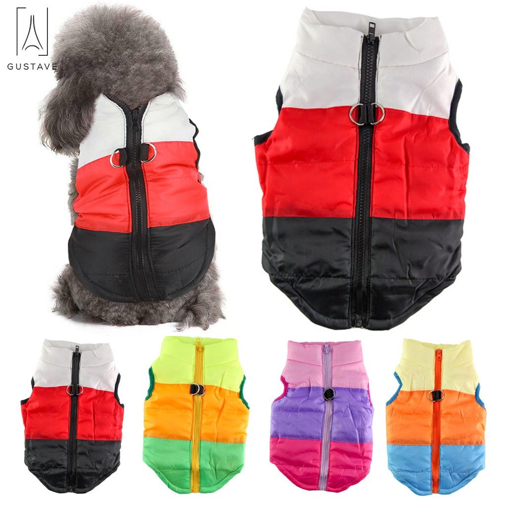 Gustave Pet Cat Dog Vest Coat Winter Warm Windproof Waterproof Cozy Dog Warm Costume Jackets for Small Medium Large Dog 