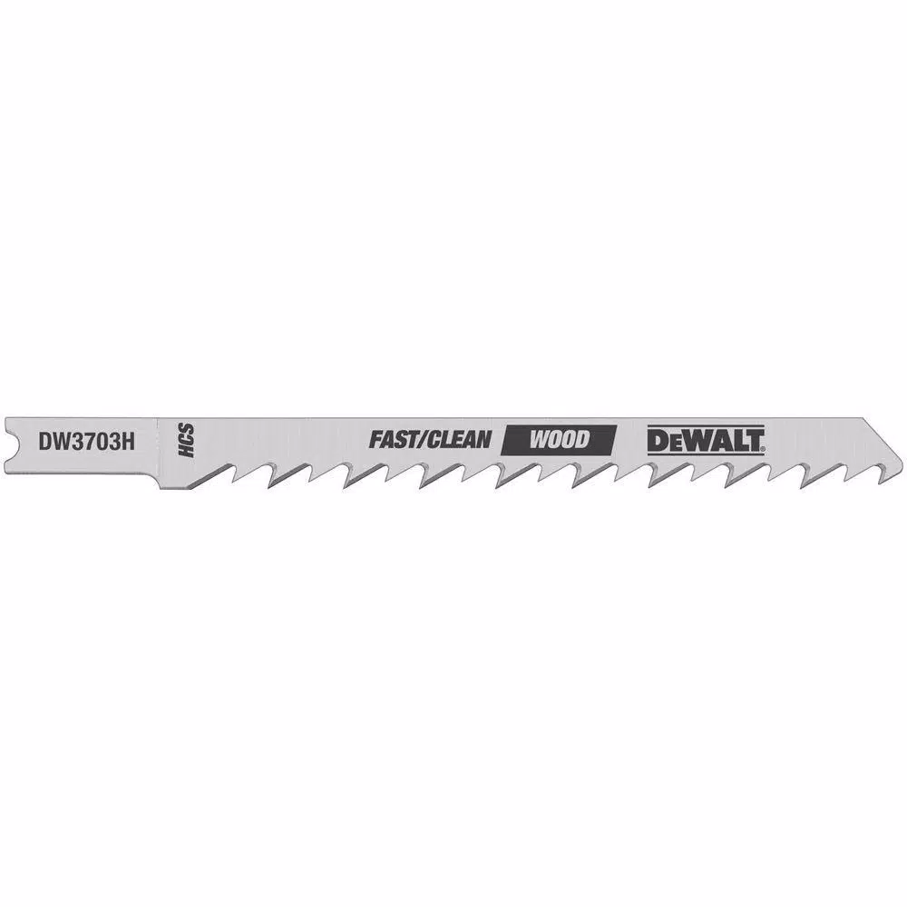 DEWALT 4 in. 6 TPI Fast Clean Wood Cutting Jig Saw Blade HCS U-Shank (2-Pack) and#8211; XDC Depot