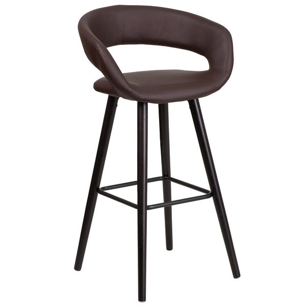 2 Pk. 29'' High Contemporary Barstool with Wood Frame - 22