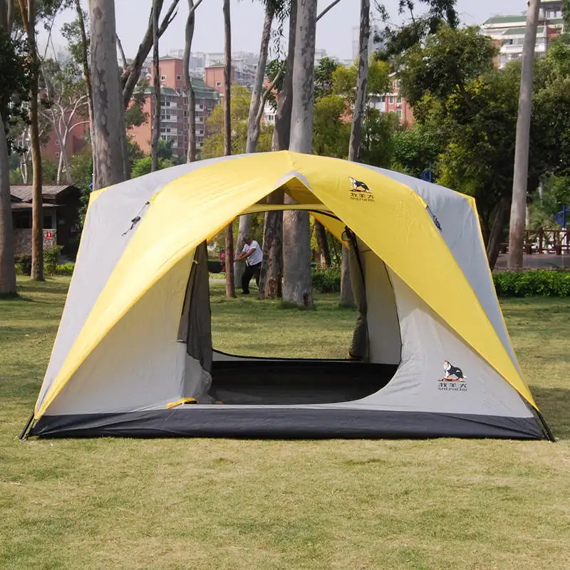 Factory Price 4 6 Person Camping Tent Double Layer Windproof Outdoor Tent High Quality Family Tent