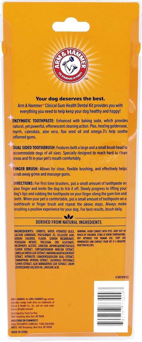 Arm and Hammer Clinical Gum Health Chicken Flavored Dog Dental Kit