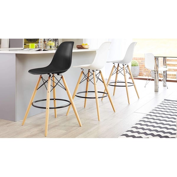 Eiffel Stool with Natural Wood Legs 26