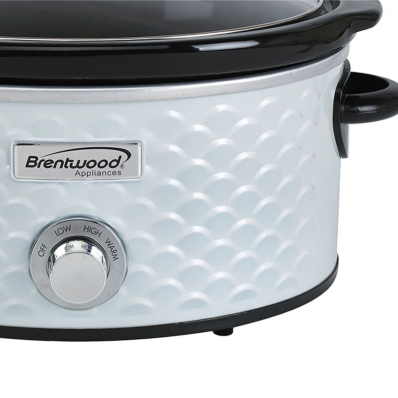 Brentwood Scallop Pattern 4.5 Quart Slow Cooker