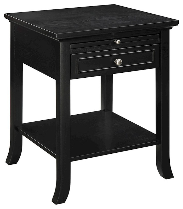 Convenience Concepts American Heritage Logan End Table   Black   Transitional   Side Tables And End Tables   by ShopFreely  Houzz