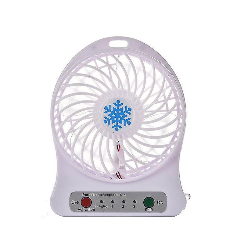 Mini Fan Desktop Usb Rechargeable Summer Outdoor Handheld Fans With Led Light