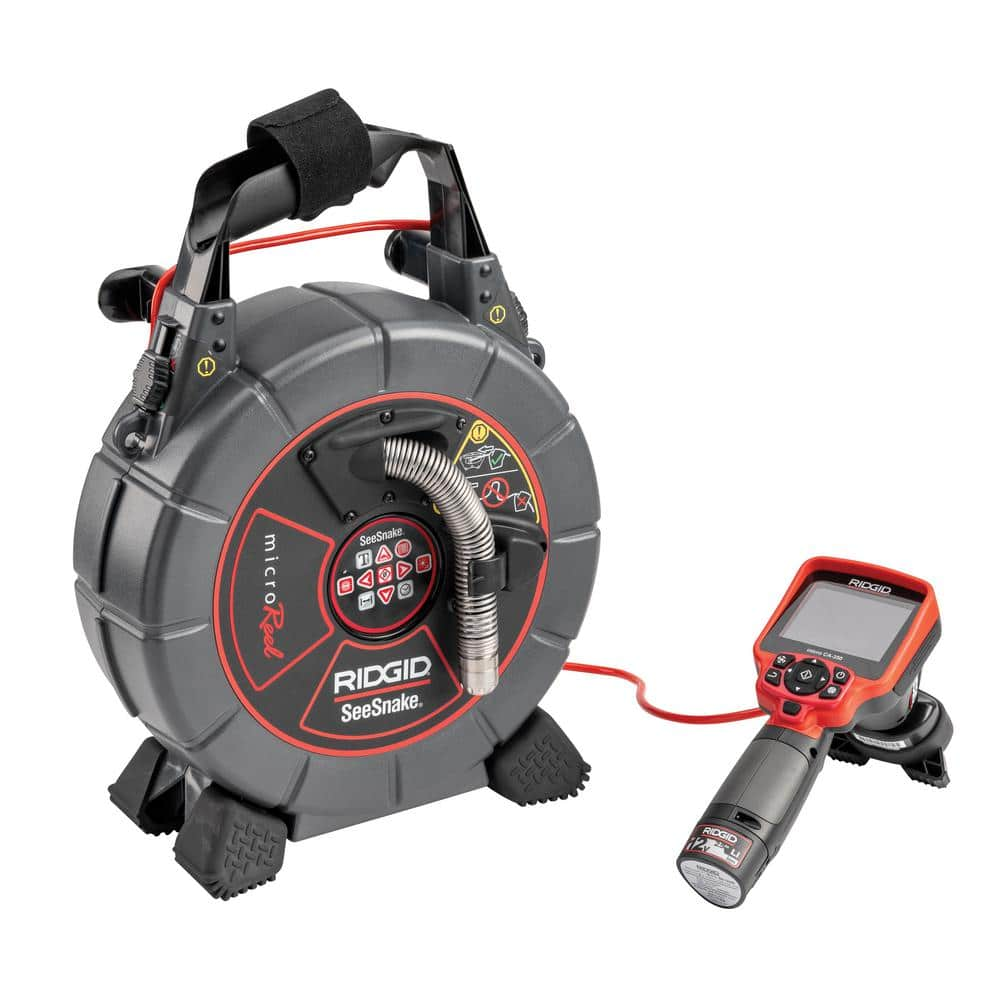 RIDGID SeeSnake MicroReel Drain Snake Video Inspection System with CA-350 Inspection Camera for Lines up to 100 ft. 40808