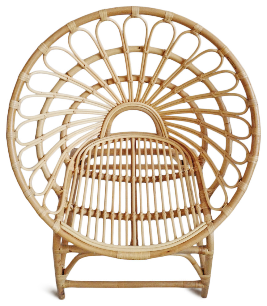 Natural Bamboo Flower Ring Chair   Tropical   Armchairs And Accent Chairs   by Design Mix Furniture  Houzz