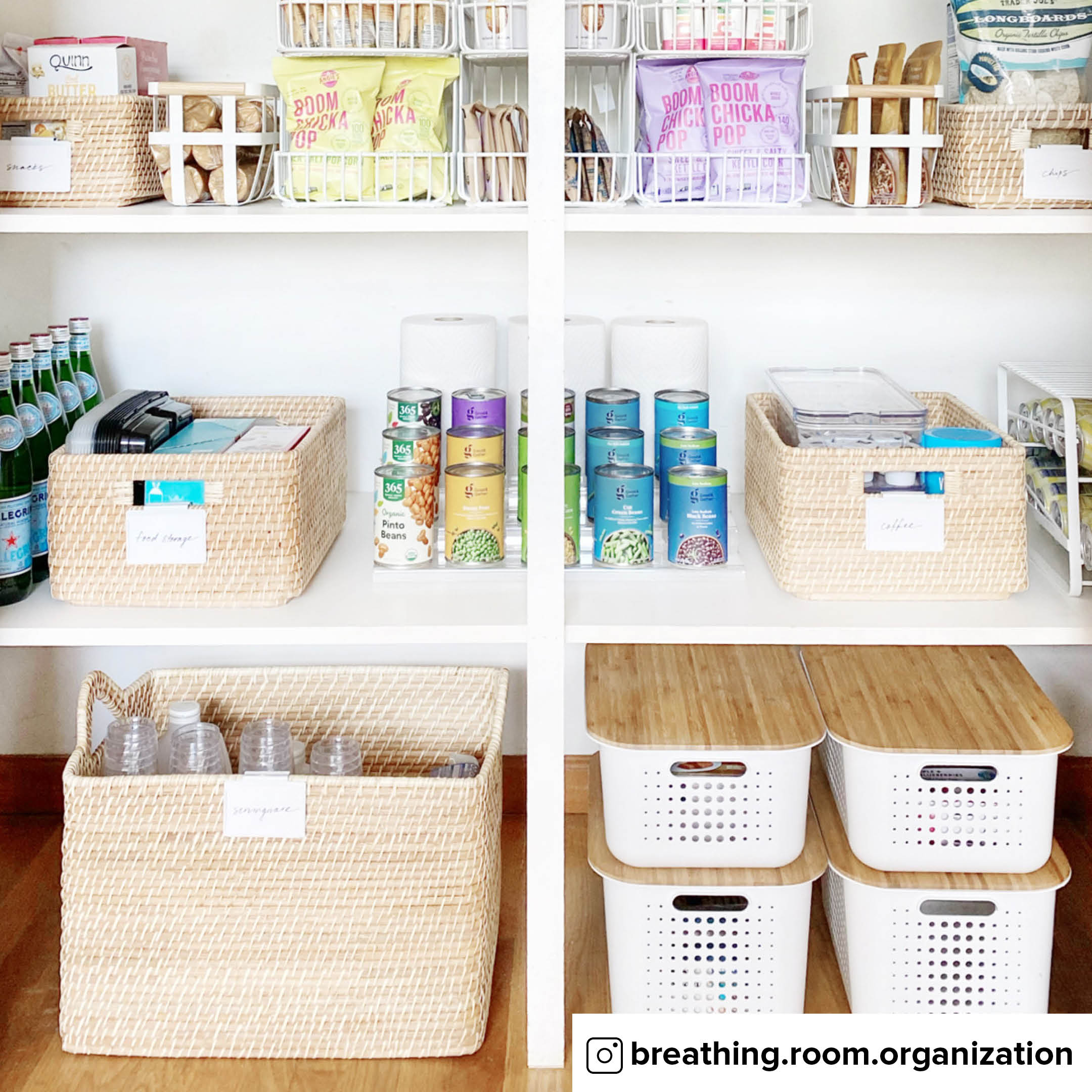 White Nordic Storage Baskets with Handles