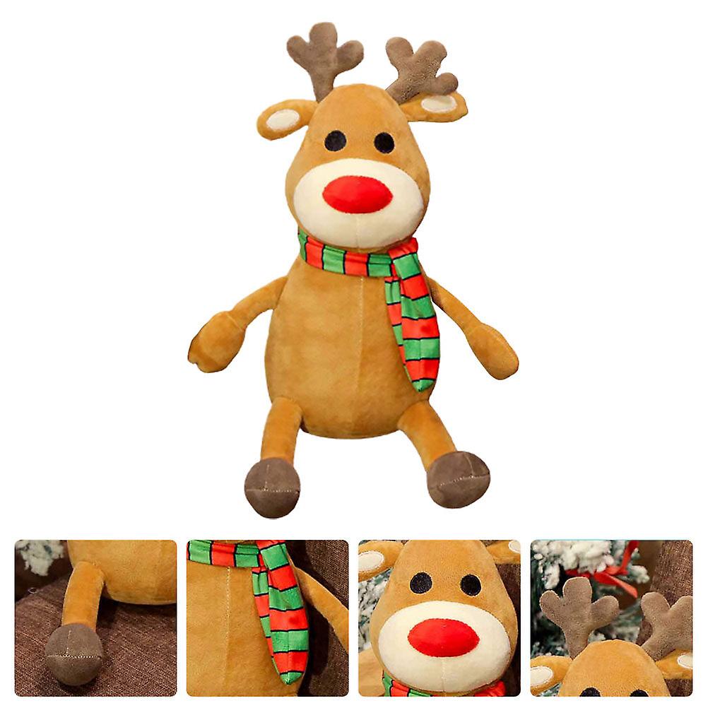 Adorable Reindeer Plush Doll Toy Creative Funny Christmas Decoration Home Toy