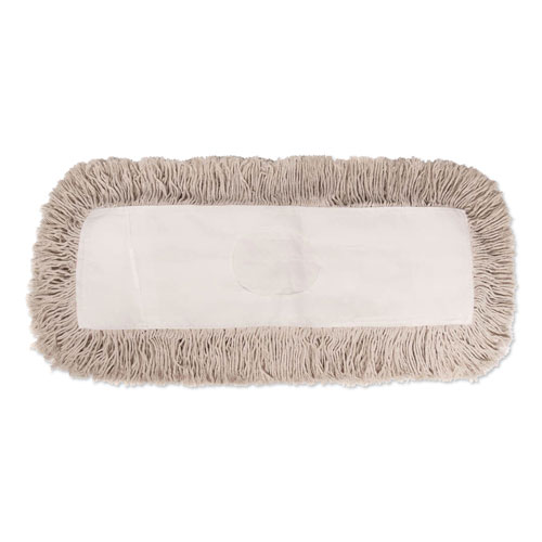 Boardwalk Industrial Dust Mop Head | Hygrade Cotton， 18w x 5d， White | BWK1318