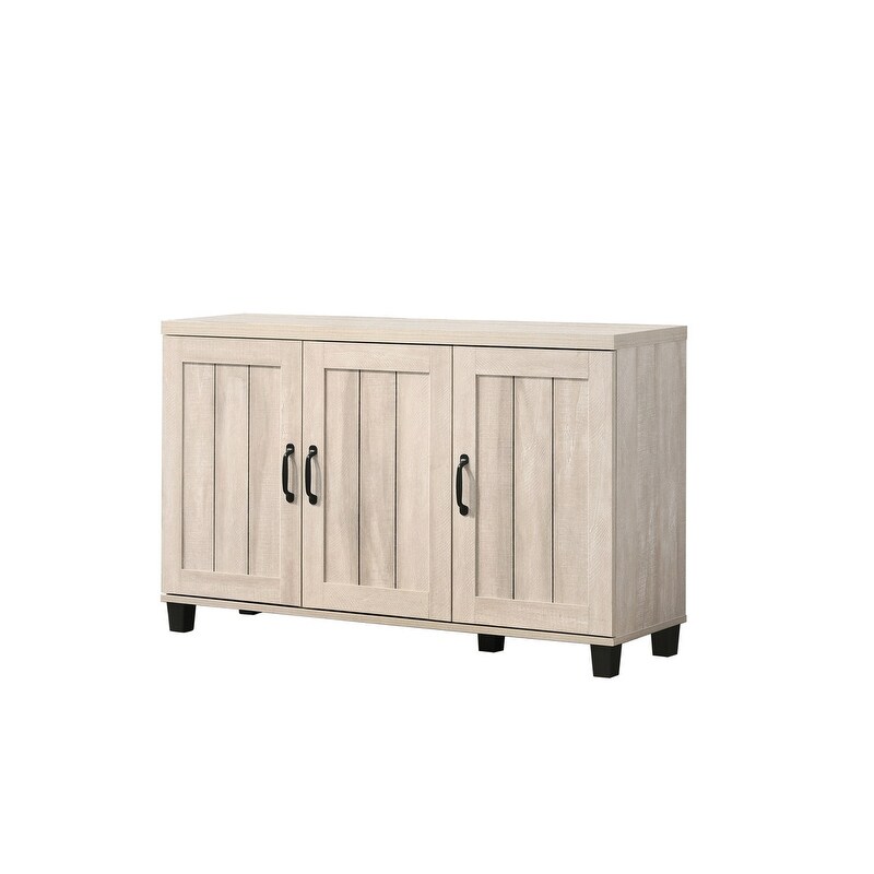 Corby Dusty Gray Oak Finish 3 Door Shoe CabinetDusty Gray O