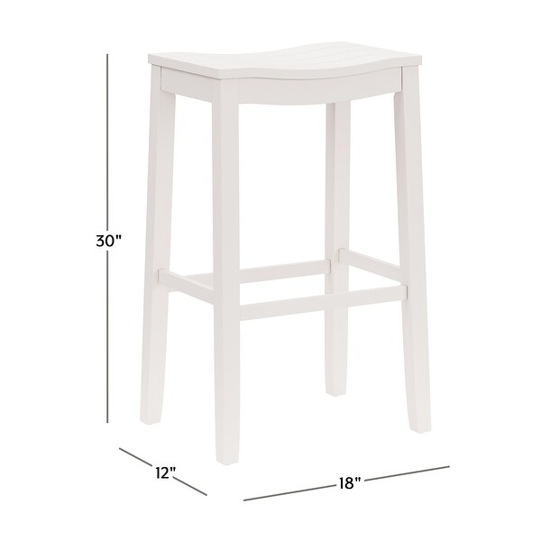 Hillsdale Fiddler Wood Backless Counter Height Stool， White