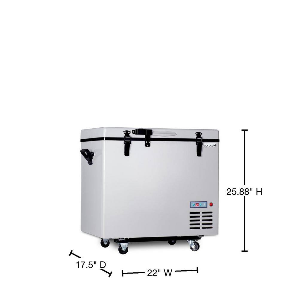 Summit Appliance 2.8 cu. ft. Portable Vaccine RefrigeratorFreezer in Gray SPRF86M2