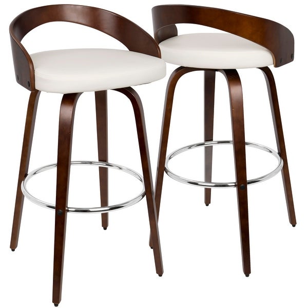 Carson Carrington Stavanger Mid-century Modern Fixed-Height Bar Stool (Set of 2)