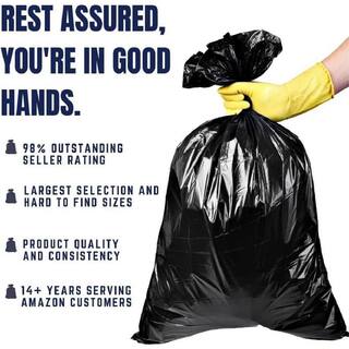 Plasticplace 32 Gal. to 33 Gal. Black Trash Bags 1 mil 33 in. x 39 in. (100-Count) W33LDB1