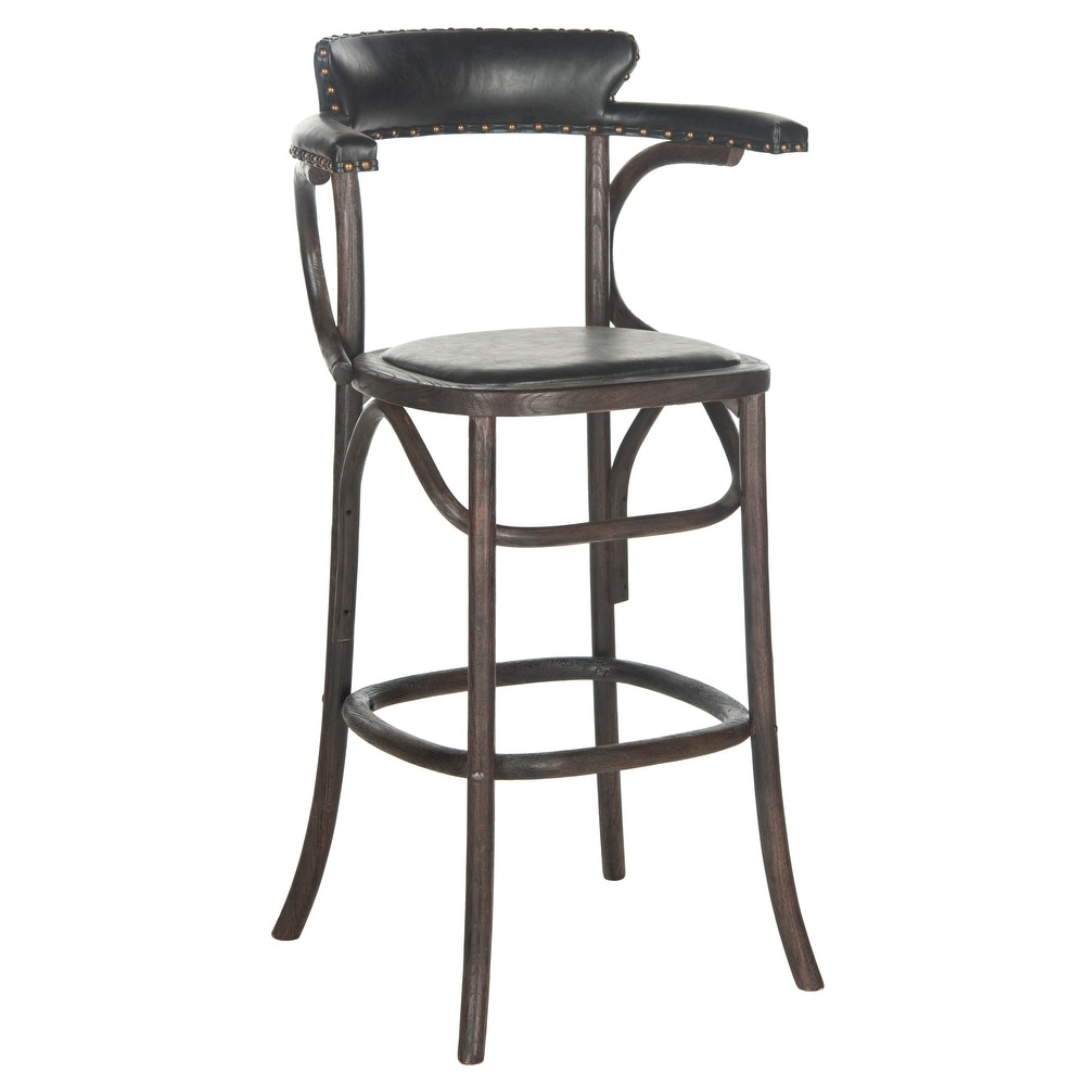 SAFAVIEH Kenny Antique Black 29 inch Bar Stool   24\