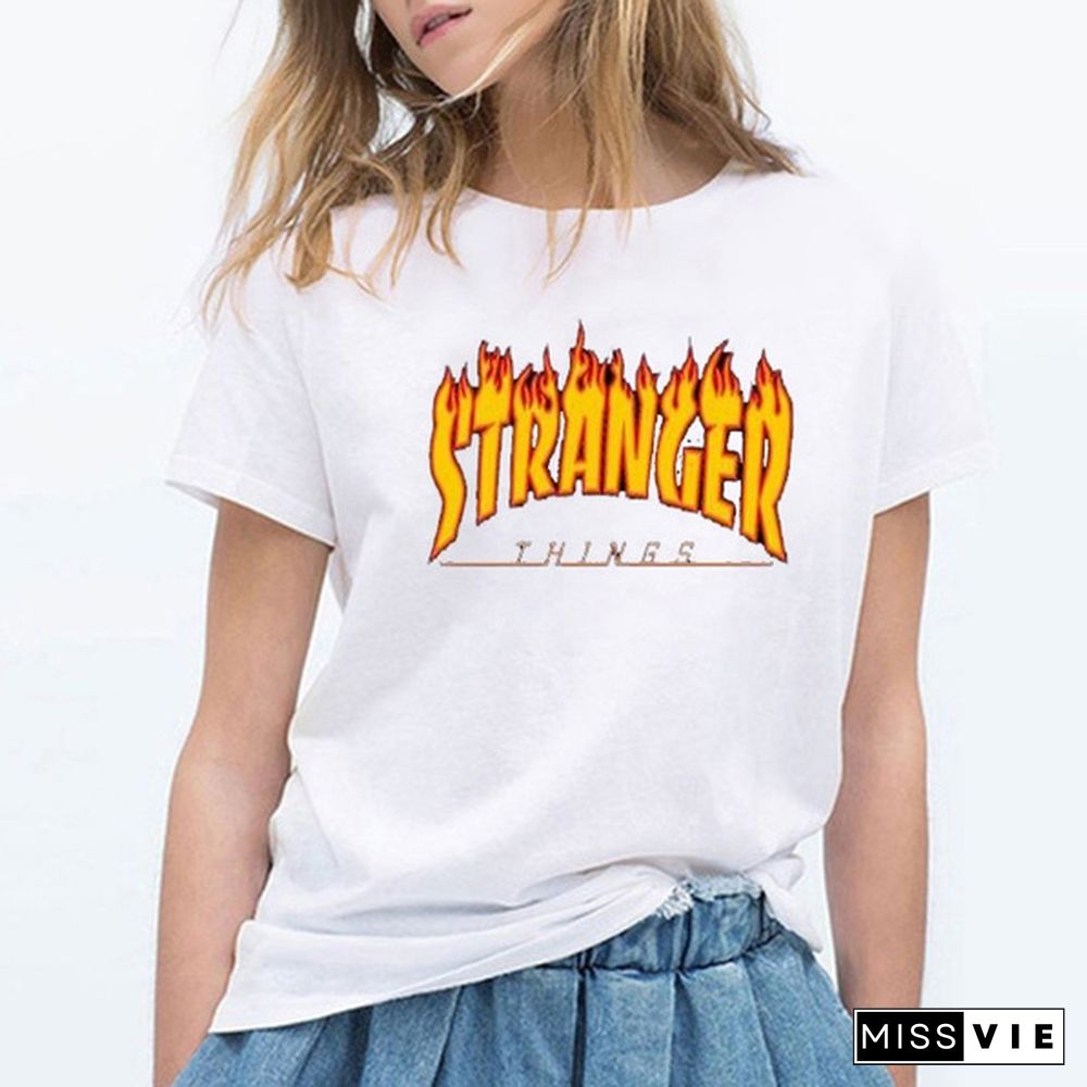 Flame Stranger Things Graphic Tee Unisex Men Women T-Shirt Hipster Harajuku Cool T-Shirt