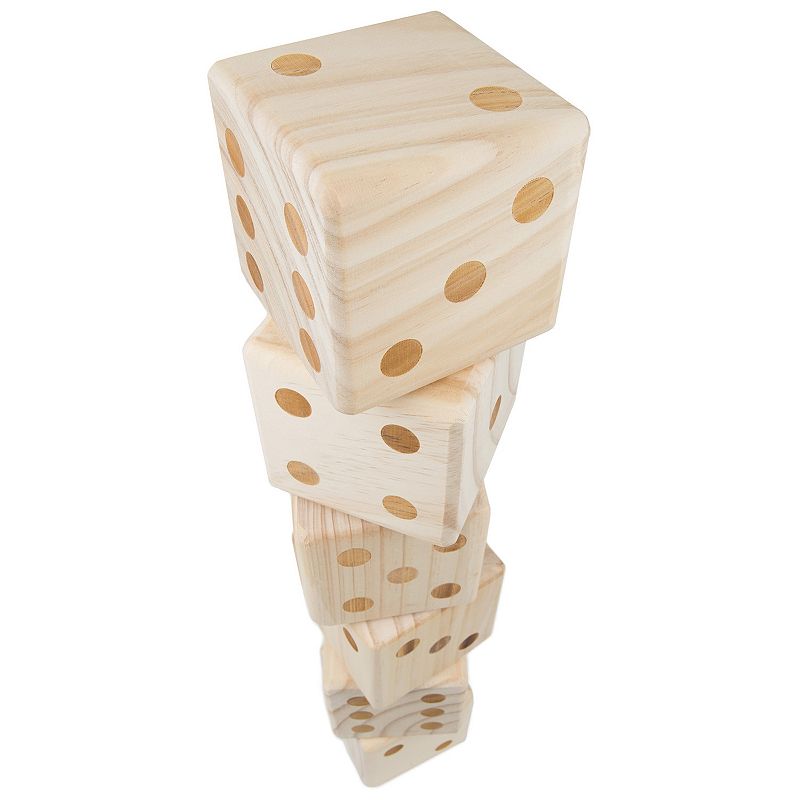 Hey! Play! Giant Wooden Yard Dice Outdoor Lawn Game