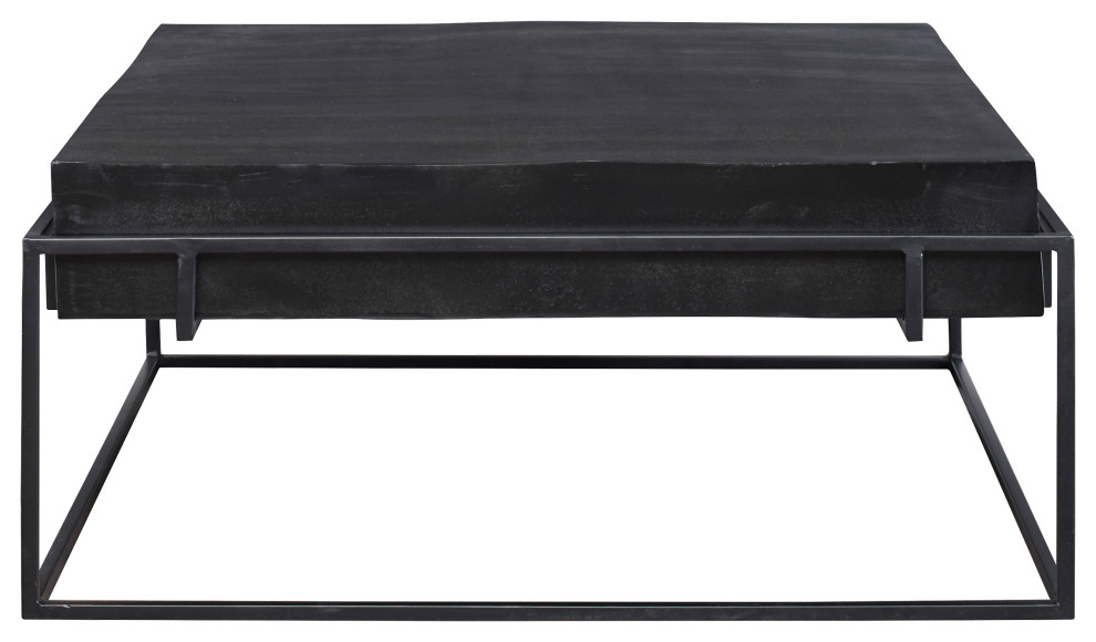 Uttermost Telone Modern Black Coffee table   Industrial   Coffee Tables   by Uttermost  Houzz