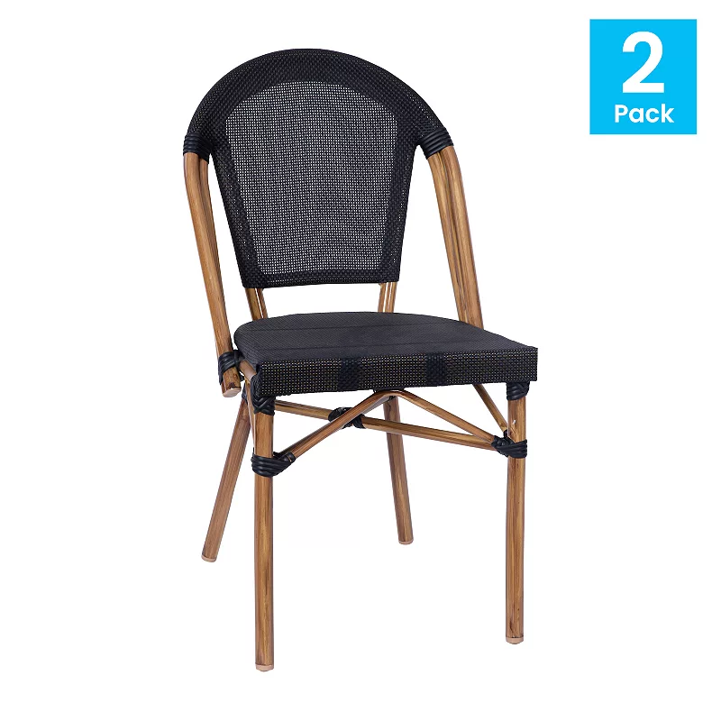 Taylor and Logan Noemi Indoor / Outdoor Stackable French Bistro Chair 2-piece Set