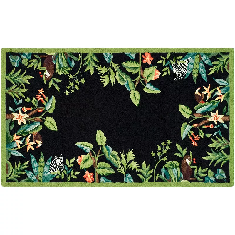 Safavieh Chelsea Jungle Trop Framed Floral Wool Rug