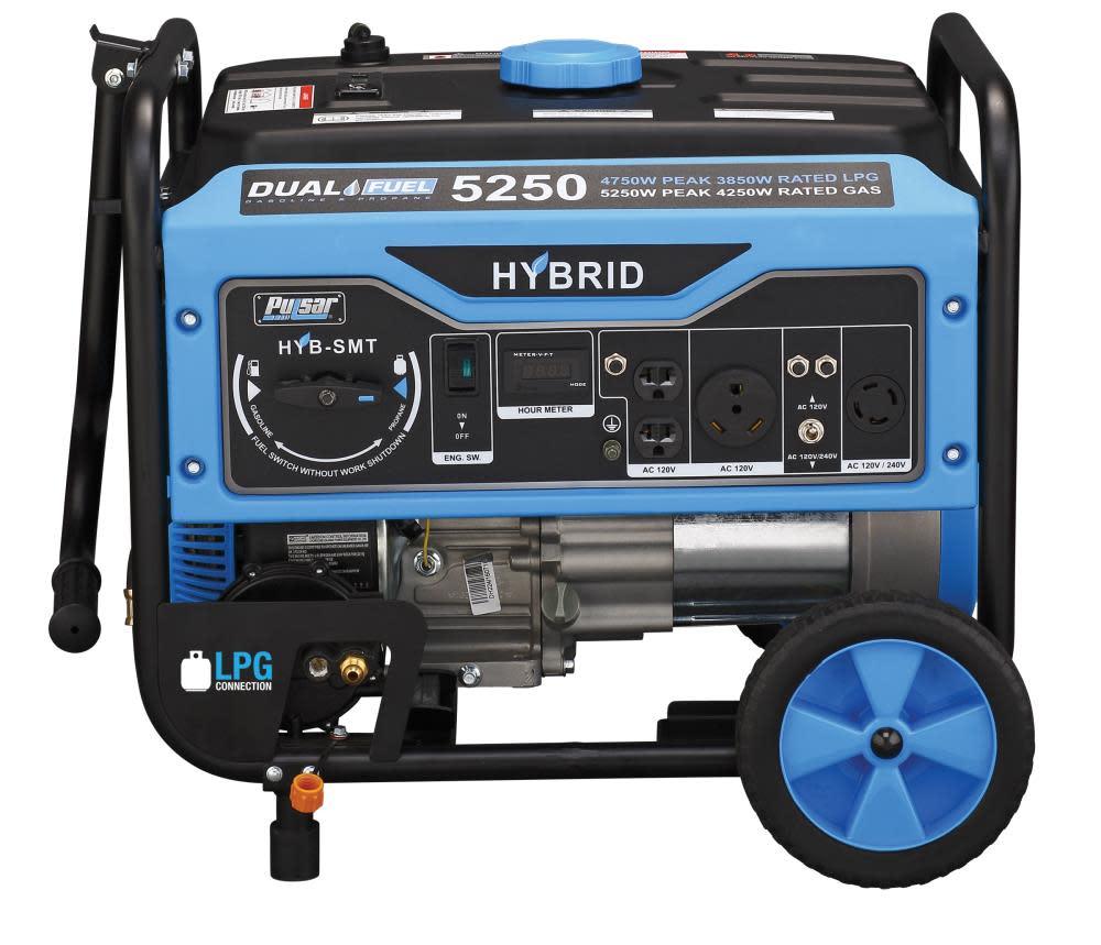 5250 Watt Dual Fuel Portable Generator ;