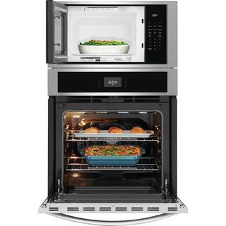 Frigidaire 27 in. Electric Wall OvenMicrowave Combination in Stainless Steel FCWM2727AS