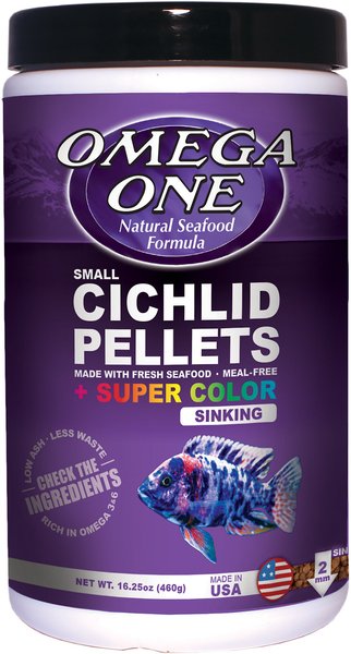 Omega One Super Color Small Cichlid Pellets Sinking Fish Food