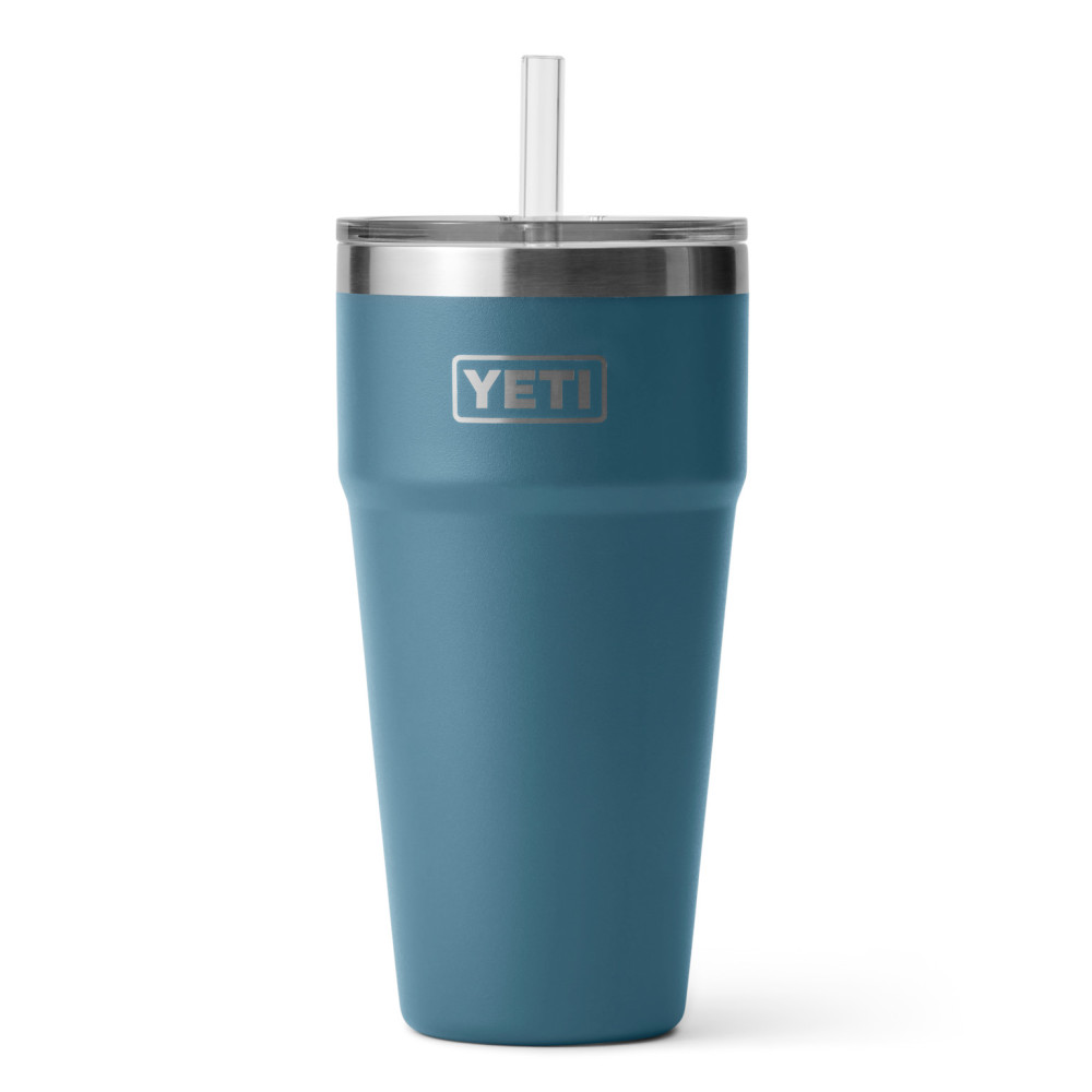 Yeti Rambler 26oz Stackable Cup with Straw Lid Nordic Blue