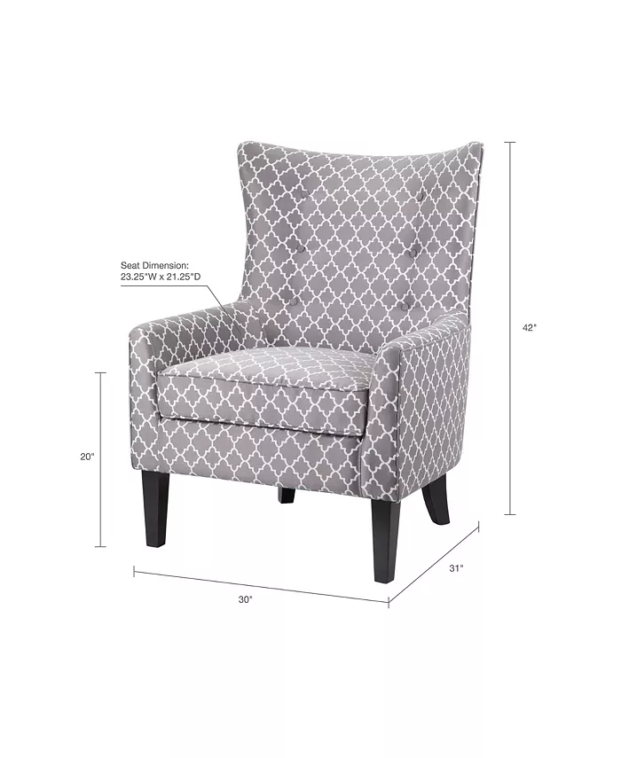 Furniture Brie Printed Fabric Accent Chair